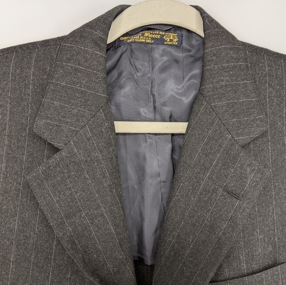 VTG Brooks Brothers Golden Fleece Sport Coat Suit Jacket All Wool Pinstripe - Picture 8 of 14
